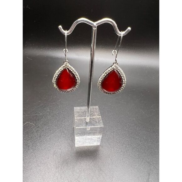 Ruby Teardrop Earrings - Picture 3 of 4